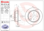 08.A715.20 Brzdový kotouč PRIME LINE BREMBO