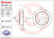 08.A872.10 Brzdový kotouč PRIME LINE BREMBO