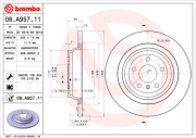 08.A957.11 Brzdový kotouč COATED DISC LINE BREMBO