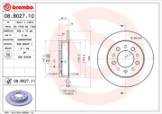 08.B027.10 Brzdový kotouč PRIME LINE BREMBO