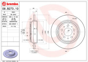 08.B273.10 Brzdový kotouč PRIME LINE BREMBO