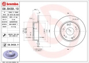 08.B439.11 Brzdový kotouč COATED DISC LINE BREMBO