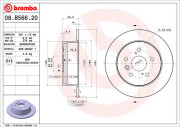 08.B566.21 Brzdový kotouč COATED DISC LINE BREMBO