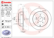 08.B605.10 Brzdový kotouč PRIME LINE BREMBO