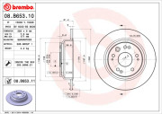 08.B653.10 Brzdový kotouč PRIME LINE BREMBO