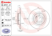 08.B741.41 Brzdový kotouč COATED DISC LINE BREMBO