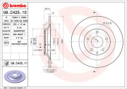 08.C425.11 Brzdový kotouč COATED DISC LINE BREMBO