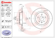 08.D757.11 Brzdový kotouč COATED DISC LINE BREMBO