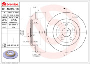 08.N233.11 Brzdový kotouč COATED DISC LINE BREMBO