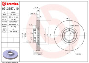 09.3357.10 Brzdový kotouč PRIME LINE BREMBO