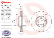 09.3825.10 Brzdový kotouč PRIME LINE BREMBO