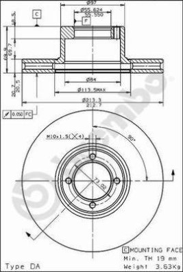 09.4933.10 Brzdový kotouč PRIME LINE BREMBO