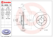 09.4959.10 Brzdový kotouč PRIME LINE BREMBO