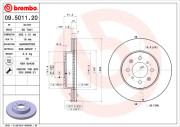 09.5011.20 Brzdový kotouč PRIME LINE BREMBO