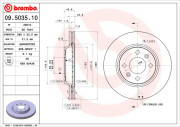 09.5035.10 Brzdový kotouč PRIME LINE BREMBO