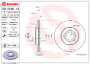 09.5166.11 Brzdový kotouč COATED DISC LINE BREMBO