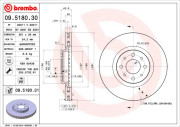 09.5180.30 Brzdový kotouč PRIME LINE BREMBO