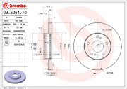 09.5254.10 Brzdový kotouč PRIME LINE BREMBO