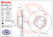 09.5579.21 Brzdový kotouč COATED DISC LINE BREMBO