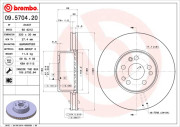 09.5704.20 Brzdový kotouč PRIME LINE BREMBO