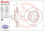 09.5716.10 Brzdový kotouč PRIME LINE BREMBO