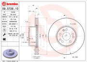 09.5726.10 Brzdový kotouč PRIME LINE BREMBO