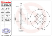 09.5730.10 Brzdový kotouč PRIME LINE BREMBO