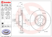 09.5749.10 Brzdový kotouč PRIME LINE BREMBO