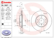 09.5807.10 Brzdový kotouč PRIME LINE BREMBO