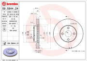 09.5844.21 Brzdový kotouč COATED DISC LINE BREMBO