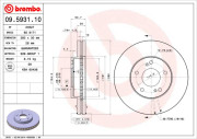 09.5931.10 Brzdový kotouč PRIME LINE BREMBO