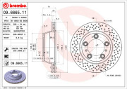 09.6665.11 Brzdový kotouč COATED DISC LINE BREMBO