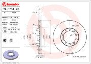 09.6734.20 Brzdový kotouč PRIME LINE BREMBO