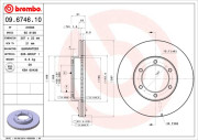 09.6746.10 Brzdový kotouč PRIME LINE BREMBO