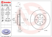 09.6752.10 Brzdový kotouč PRIME LINE BREMBO