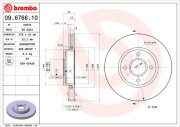 09.6766.10 Brzdový kotouč PRIME LINE BREMBO