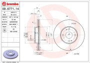 09.6771.14 Brzdový kotouč PRIME LINE BREMBO