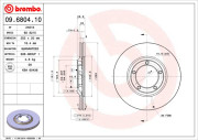 09.6804.10 Brzdový kotouč PRIME LINE BREMBO