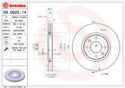 09.6925.14 Brzdový kotouč PRIME LINE BREMBO