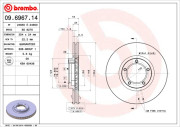 09.6967.14 Brzdový kotouč PRIME LINE BREMBO