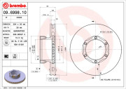 09.6998.10 Brzdový kotouč PRIME LINE BREMBO