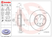 09.7115.10 Brzdový kotouč PRIME LINE BREMBO