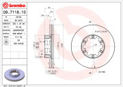 09.7118.10 Brzdový kotouč PRIME LINE BREMBO