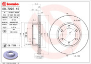 09.7226.10 Brzdový kotouč PRIME LINE BREMBO