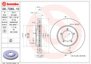 09.7285.10 Brzdový kotouč PRIME LINE BREMBO