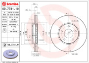 09.7731.10 Brzdový kotouč PRIME LINE BREMBO