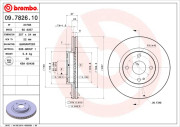 09.7826.10 Brzdový kotouč PRIME LINE BREMBO