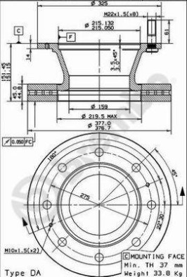 09.7929.30 Brzdový kotouč PRIME LINE BREMBO