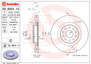 09.8004.10 Brzdový kotouč PRIME LINE BREMBO