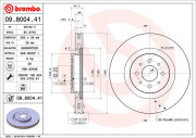 09.8004.41 Brzdový kotouč COATED DISC LINE BREMBO